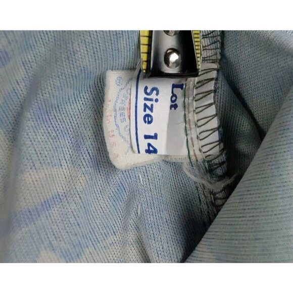 vintage Vera Neumann Blouse top size 14 Ladybug side knot floral leaf print - Picture 7 of 13